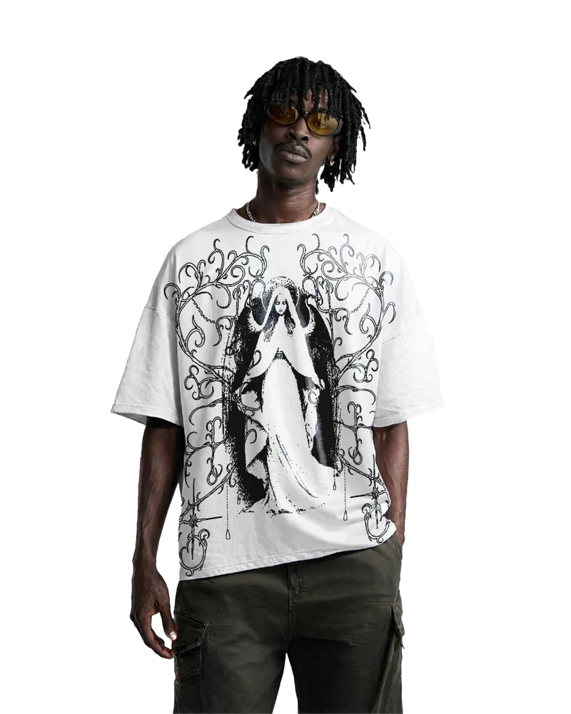 Ghost Boxy Oversized Cotton T-Shirt 👻🖤