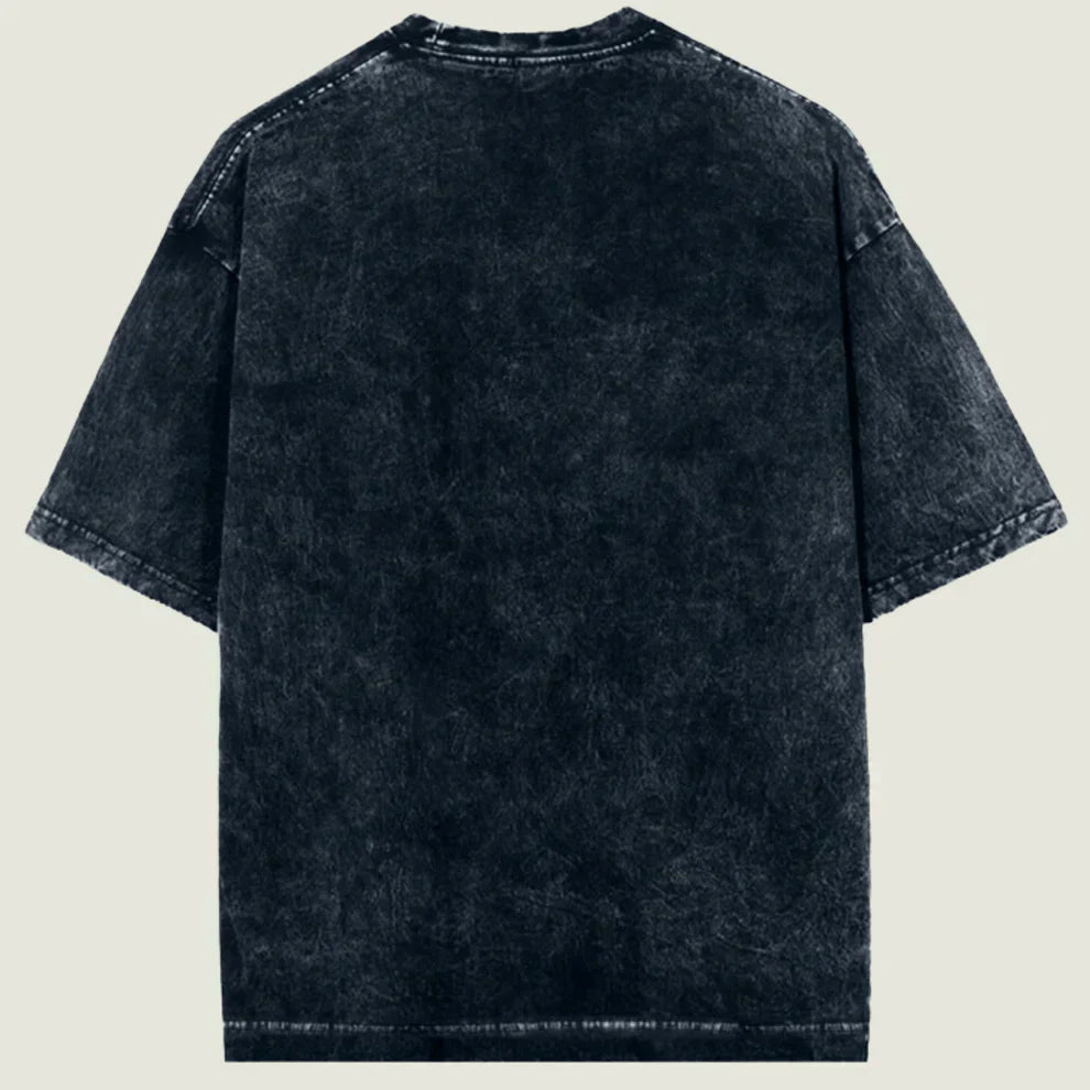 Oversized Acid Wash Navy Cotton T-Shirt 💙✨