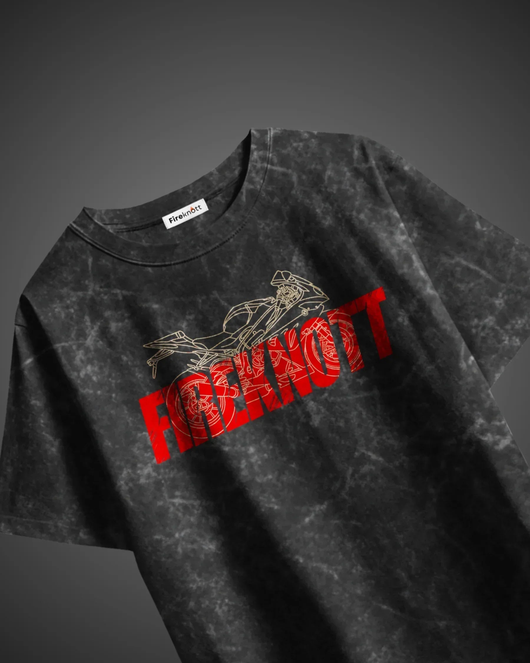 Moto Black Acid Wash Oversized T-Shirt 🖤