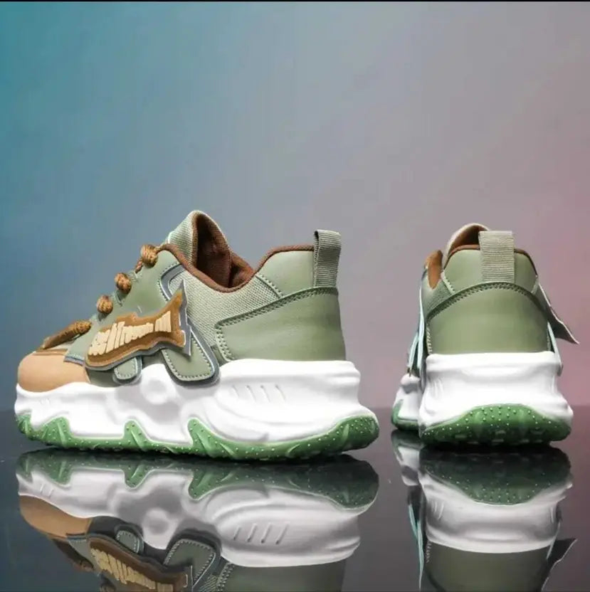 tejas Comfortable Casual Lace Up Sneakers Outdoor leisure Running Shoes Sneakers For Men (White, 10)