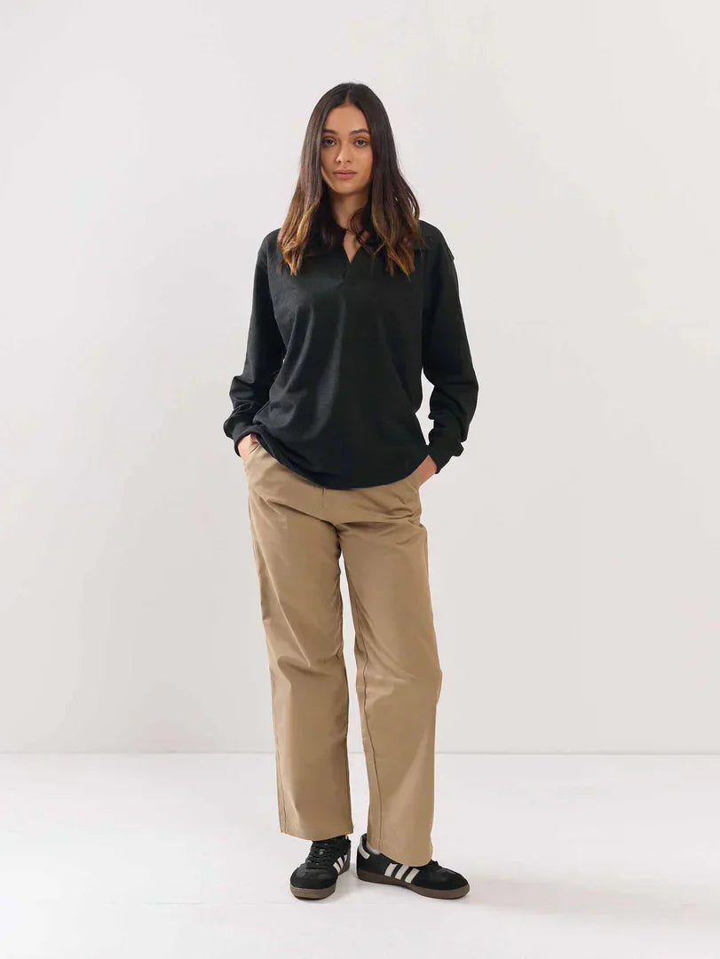 Melange Grey Terry Polo T-shirt