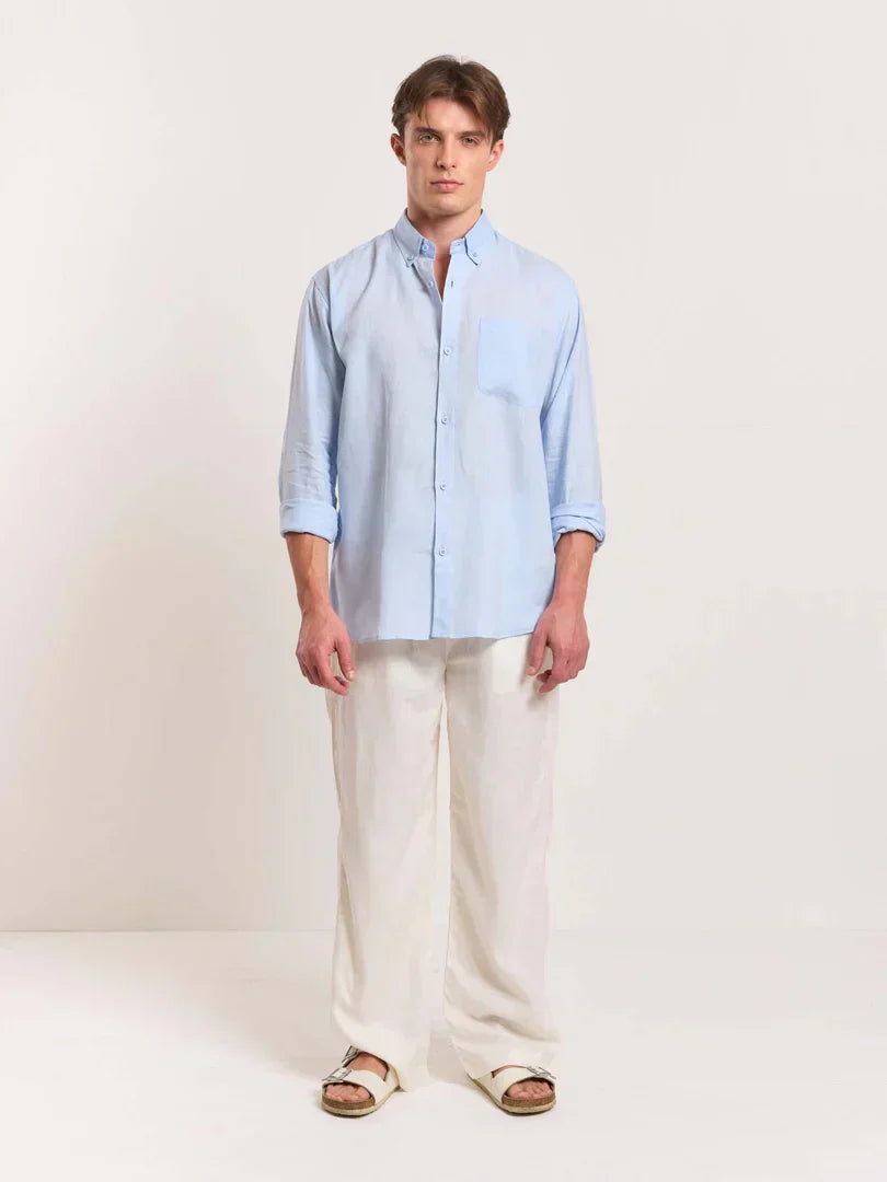 Sky Blue Linen Shirt