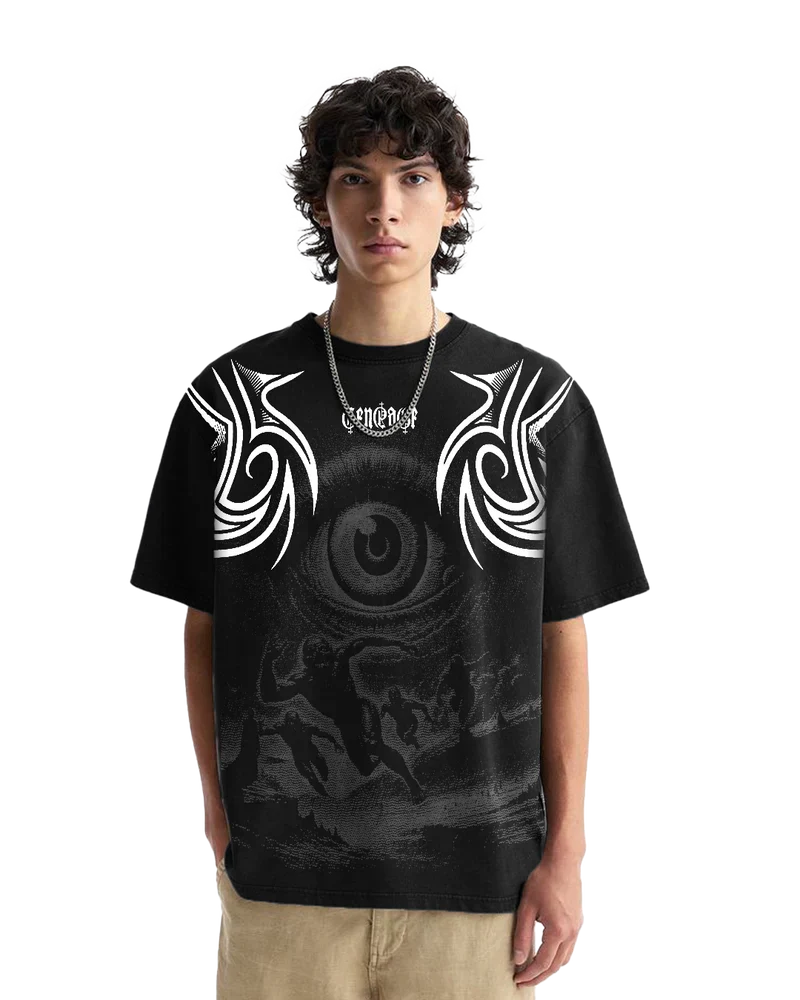 Fury Black Unisex Boxy Oversized Cotton T-Shirt 🖤⚡