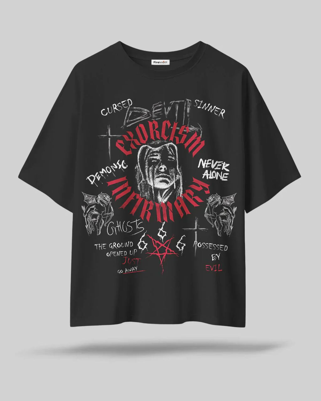 Samurai Shadow Acid Wash Oversized T-Shirt – Dark Aesthetic ⚔️🖤🌑
